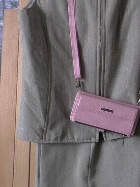 S24FE CaseMe Crossbody / Wristlet Pink Purse / Phone / Wallet